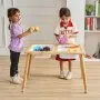 VEVOR Mesa Sensorial de Madera para Niños, Mesa de Actividades con 3 Contenedores de Almacenamiento Plegables y Tablero de Doble Cara, Mesa Sensorial de Agua y Arena para Juegos para Niños