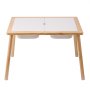 VEVOR Mesa Sensorial de Madera para Niños, Mesa de Actividades con 3 Contenedores de Almacenamiento Plegables y Tablero de Doble Cara, Mesa Sensorial de Agua y Arena para Juegos para Niños