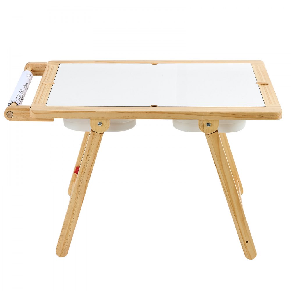 VEVOR Mesa Sensorial Infantil, Mesa de Madera de Actividades para Niños, con Tablero de Doble Cara y Cajas de Almacenamiento, Caballete Multifuncional para Niños, para Juegos de Agua y Arena Dibujar