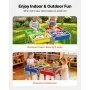 VEVOR Mesa Sensorial Infantil, Juegos de Agua y Arena para Niños de 3-6 Años, Altura Ajustable, Patas Antideslizantes, 4 Cajas Desmontables, Marco de Acero al Carbono, Mesa para Exploración Educación