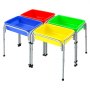 VEVOR Mesa Sensorial Infantil, Juegos de Agua y Arena para Niños de 3-6 Años, Altura Ajustable, Patas Antideslizantes, 4 Cajas Desmontables, Marco de Acero al Carbono, Mesa para Exploración Educación
