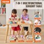 VEVOR Mesa y Silla Sensoriales Mesa de Actividades con 2 Taburetes para Niños