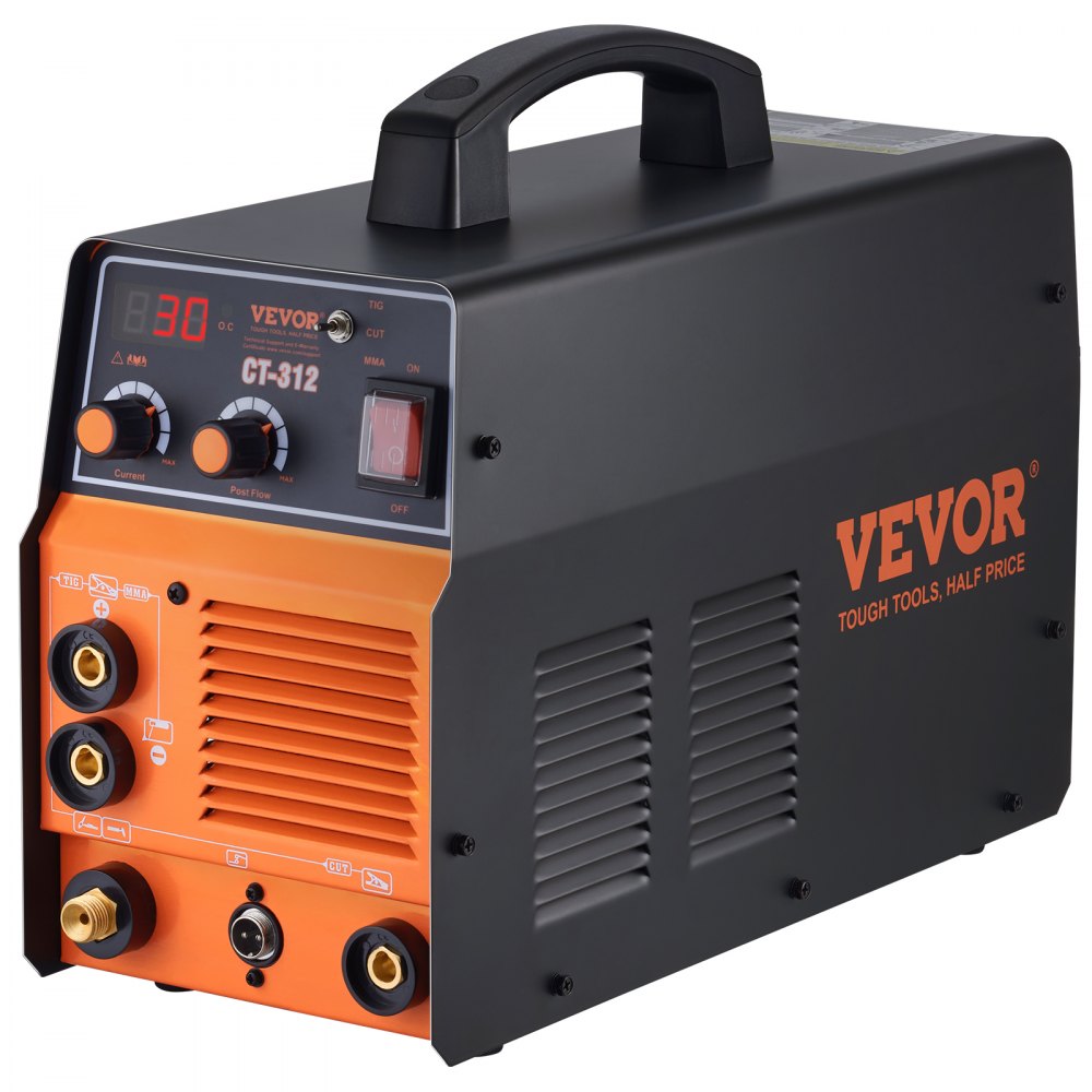 VEVOR Máquina de Soldadura por Plasma 3 en 1 Máquina Combinada de Corte por Plasma TIG/MMA CT-312 Cortadora de Plasma de 30 A Soldadora TIG de 120 A y Soldadora de Varilla de 120 A