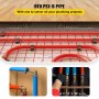 Tubo pex rojo VEVOR utilizado en conexiones de plomería y calefacción por suelo radiante, que muestra facilidad de instalación.