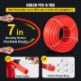 Tubo pex VEVOR, radio de curvatura de 7 pulgadas, flexible y elástico, con cortador de tubos y 5 anillos de abrazadera de cincha.