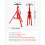 VEVOR Soporte de Tubo Alto con Cabeza en V Plegable Capacidad de Tubo 30 cm, Altura 71-132 cm Capacidad de 2 T