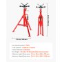 VEVOR Soporte para tubos con cabezal en V 0,32 a 30,48 cm altura ajustable 71-132 cm soporte para tubos Carga de 1134 kg soportes de tubo plegable portátil carcasa de acero al carbono