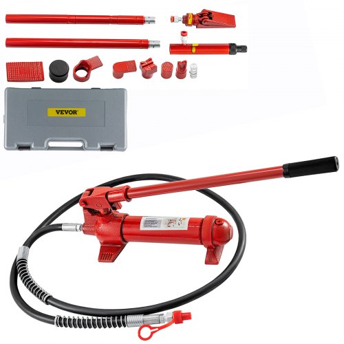 VEVOR 1,2M Porta Power Juego de Herramientas de Reparación de Gatos Hidráulicos Power Set Auto Tool 6 Ton Perfecto para Reparación de Carrocería, Reparación de Cuadros y Construcción