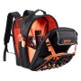 VEVOR Mochila para Herramientas, Mochila de Trabajo 330 x 220 x 440 mm con 45 Bolsillos, Compartimento para Portátil y Base de Tela Reforzada, Organizador de Herramientas para Electricistas