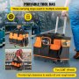 VEVOR Bolsa de Herramientas con Ruedas 47 x 27 x 33 cm Bolsa de Herramientas 1.4 Pies Cúbicos Caja de Herramientas de Rodillo Barras de Tracción Resistentes Asas Portátiles Prácticas Correas