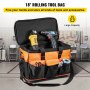 VEVOR Bolsa de Herramientas con Ruedas 47 x 27 x 33 cm Bolsa de Herramientas 1.4 Pies Cúbicos Caja de Herramientas de Rodillo Barras de Tracción Resistentes Asas Portátiles Prácticas Correas
