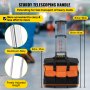 VEVOR Bolsa de Herramientas con Ruedas 47 x 27 x 33 cm Bolsa de Herramientas 1.4 Pies Cúbicos Caja de Herramientas de Rodillo Barras de Tracción Resistentes Asas Portátiles Prácticas Correas