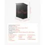 VEVOR Cobertizo Metálico para Herramientas, Caseta de Almacenamiento Exterior 1533 x 876 x 1815 mm con Puerta con Cerradura y 2 Ranuras de Ventilación, para Guardar Herramientas, Bicicletas, Gris