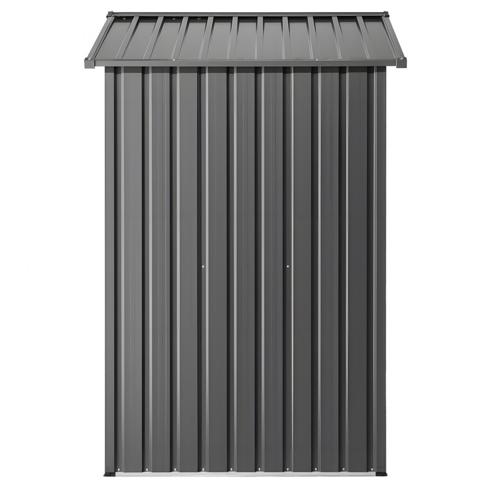 VEVOR Cobertizo Metálico de Herramientas, Cobertizo de Jardín con Techo Inclinado 1860x1210x1841 mm con Puerta con Cerradura y 4 Ranuras de Ventilación, para Guardar Herramientas, Bicicletas, Gris