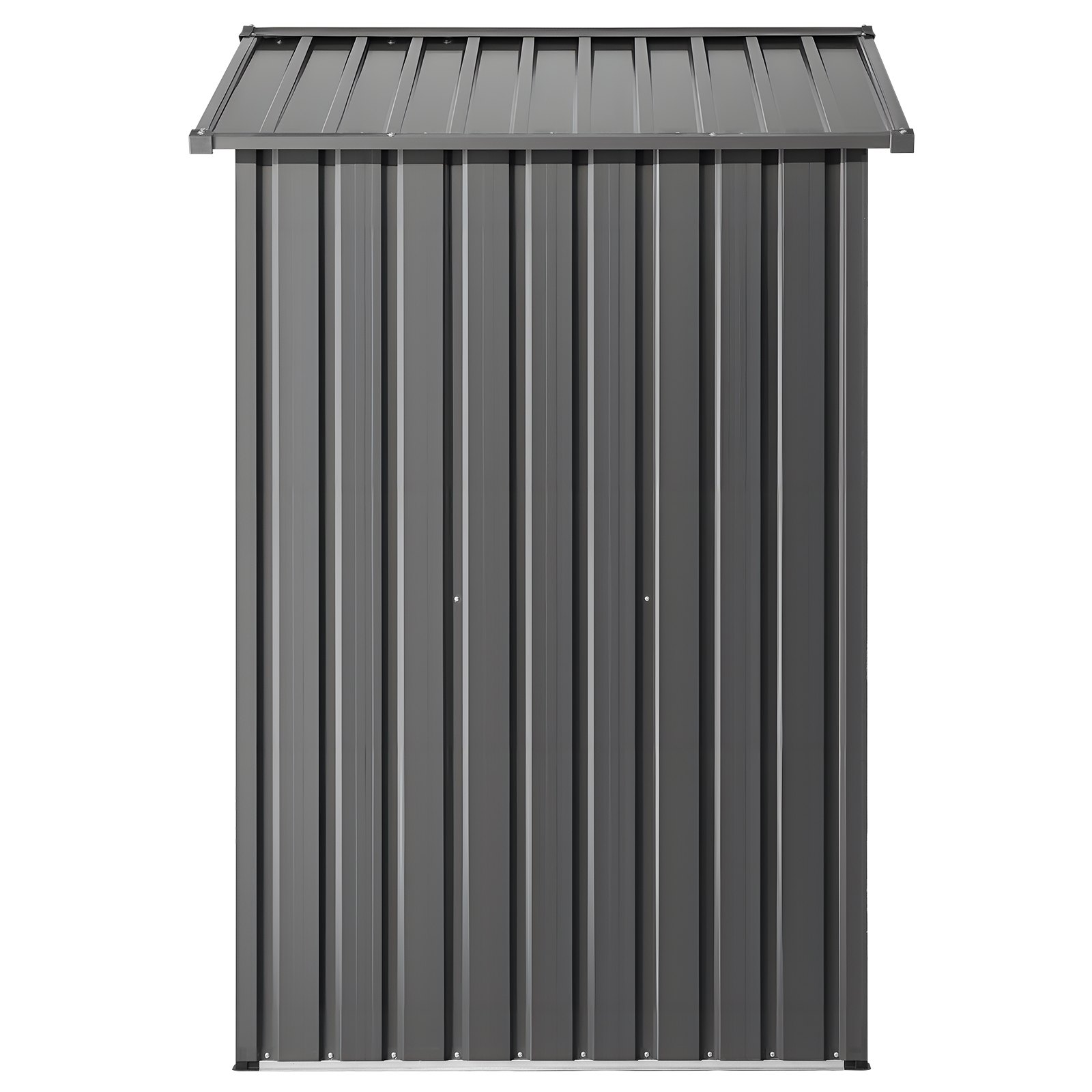 VEVOR Cobertizo Metálico de Herramientas, Cobertizo de Jardín con Techo Inclinado 1860x1210x1841 mm con Puerta con Cerradura y 4 Ranuras de Ventilación, para Guardar Herramientas, Bicicletas, Gris