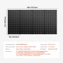 VEVOR Paneles Perforados de Metal de 609,6 x 304,8 x 19 mm 4 Paneles, Organizador de Pared Resistente con Accesorios, para Sala de Estar, Almacenamiento de Herramientas, Sala de Manualidades, Negro