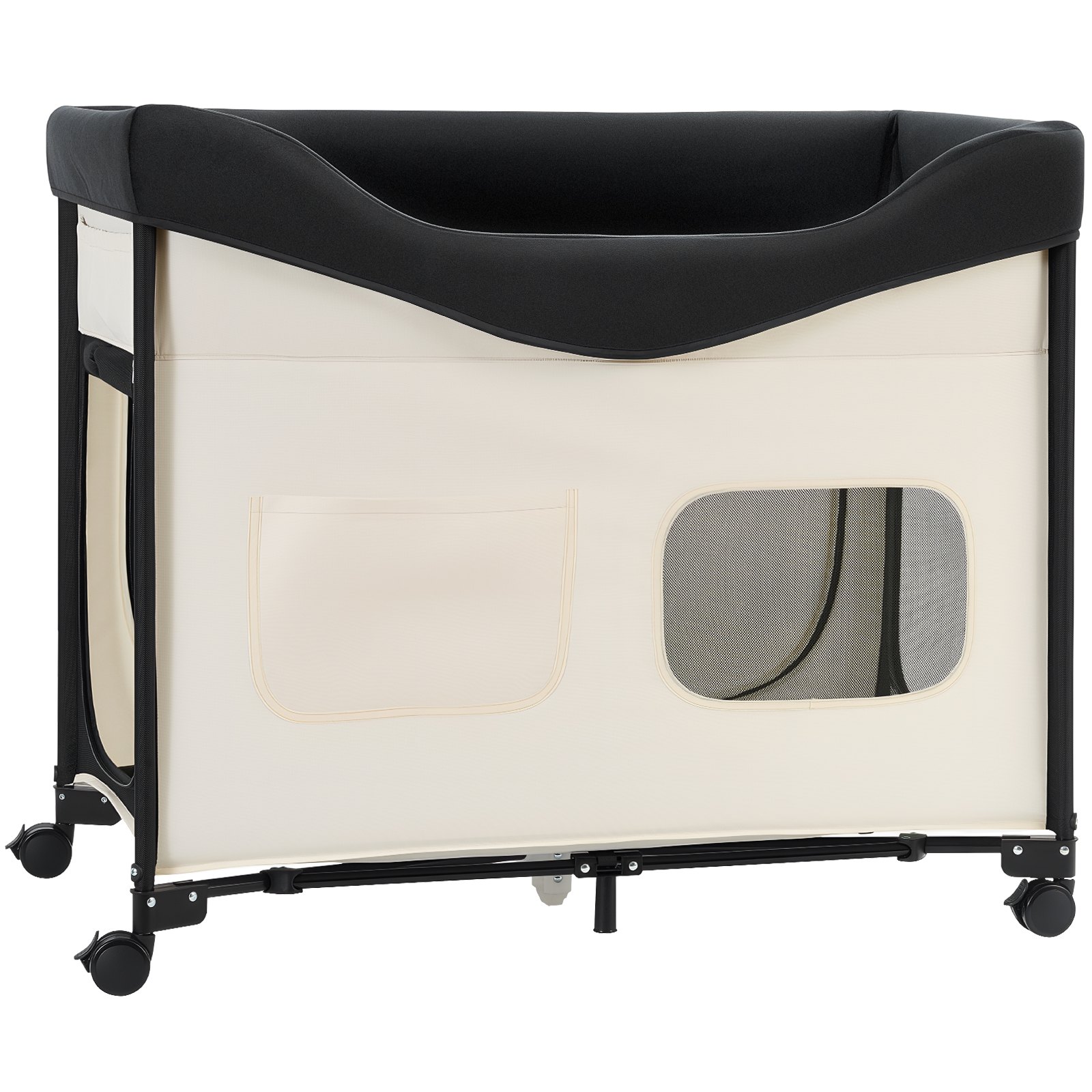 VEVOR Cama Elevada para Perros 1020x590x875 mm Litera Plegable para Perros de 2 Niveles con Tela Oxford 600D y Terciopelo Holandés Carga de 45 kg con Ruedas y Bolsa de Transporte, Talla XL, Beige