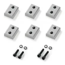 VEVOR Cuchillas de Repuesto para Cortar Varillas de Refuerzo, 25 mm de Diámetro n.° 8, Doble Filo, Acero Cr12MoV de Alta Dureza, con Tornillos y Arandela Elástica, 6 uds, 32 x 27 x 12 mm, Plata