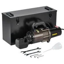 VEVOR Cortadora de Varillas de Refuerzo Hidráulica Eléctrica Portátil de 2300 W, hasta 5-32 mm en 4,5 Segundos, Acero de Alta Potencia con Accesorios Ricos en Aceite, Negro, 520 x 170 x 270 mm