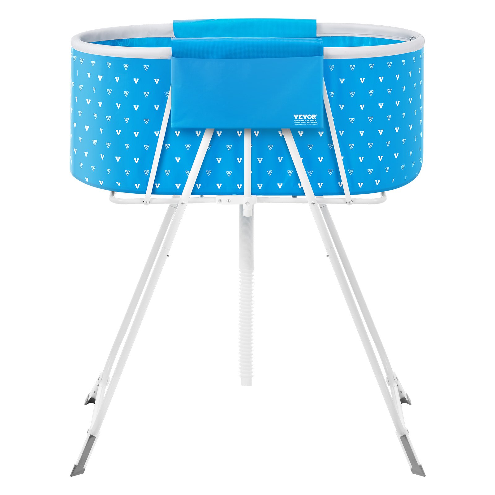 VEVOR Bañera Portátil para Perros, Elevada y Plegable, que Ahorra Espacio Drenaje Rápido, para Lavar y Asear Perros y Gatos Pequeños y Medianos Interiores y Exteriores, Azul Claro, 850 x 470 x 980 mm
