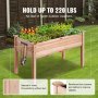 VEVOR Cama de jardín elevada con madera de abeto 120x58x76cm para Flores Vegetales
