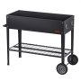 VEVOR Cama Elevada de Jardín 108 x 49,5 x 80 cm Jardinería Elevada de Metal Galvanizado para Cultivo de Flores Plantas Hierbas Huerto Urbano para Jardín Terraza Patio Balcón Negro con Accesorios