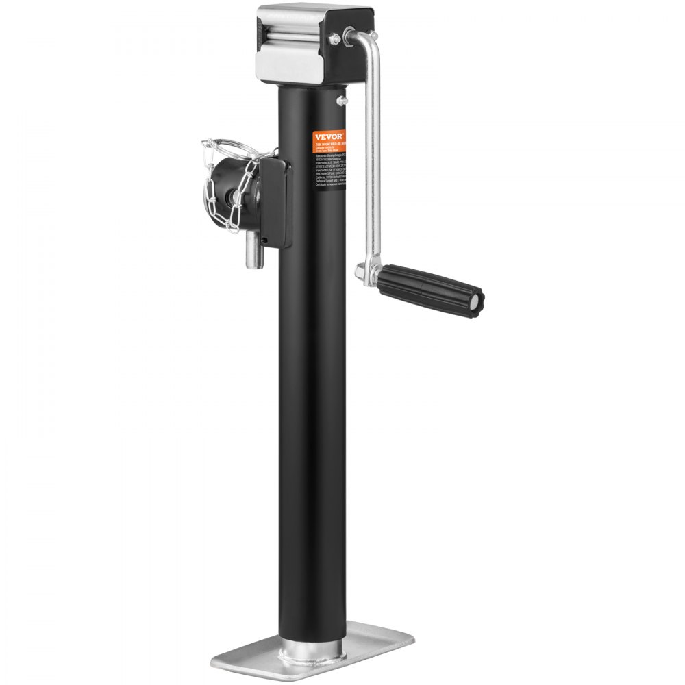 VEVOR Gato para Remolque Soporte para Gato para Remolque de Soldadura Carga 2268kg con Manivela para Levantar Remolques de Autocaravanas, Remolques de Caballos, Remolques Utilitarios, Remolque de Yate