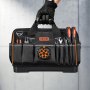 VEVOR Bolsa de Herramientas 33 Bolsillos Poliéster 1680D Bolsa Organizadora Portátil con Base de Plástico, Asa, Cremallera Grande y Correa de Hombro Ajustable para Electricistas Mecánicos Contratistas