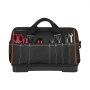 VEVOR Bolsa de Herramientas 33 Bolsillos Poliéster 1680D Bolsa Organizadora Portátil con Base de Plástico, Asa, Cremallera Grande y Correa de Hombro Ajustable para Electricistas Mecánicos Contratistas