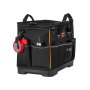 VEVOR Bolsa de Herramientas 33 Bolsillos Poliéster 1680D Bolsa Organizadora Portátil con Base de Plástico, Asa, Cremallera Grande y Correa de Hombro Ajustable para Electricistas Mecánicos Contratistas
