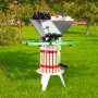 VEVOR Triturador de Frutas y Manzanas 7 L, Molinillo Manual Grande, Raspador de Frutas Acero Inoxidable para Prensar Vino, Sidra, Manzanas y Uvas, con Mango de Rodillo, Verde, 570 x 510 x 260 mm