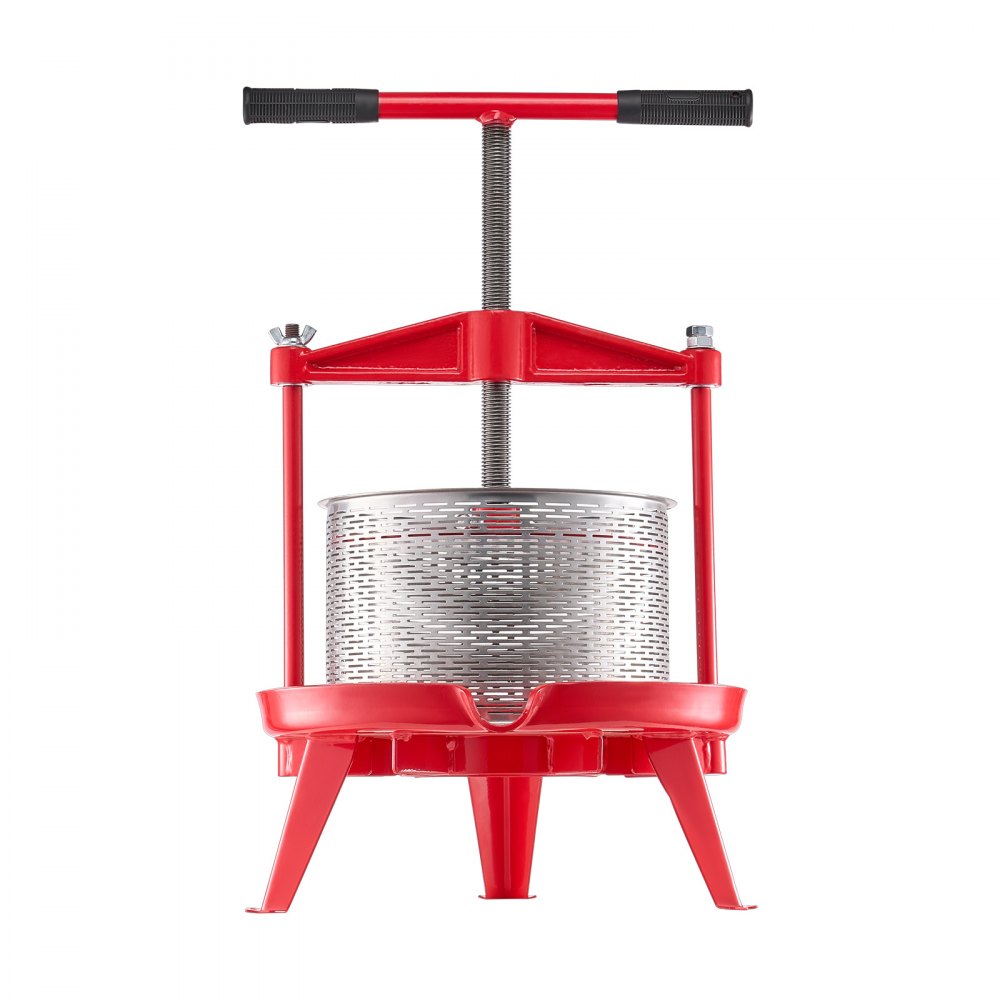 VEVOR Fruit Wine Press, Fruit Mill, Apple Mill (9 L), Stainless Steel Basket with Triangular Structure, Manual Juicer, Manual Grinder, Apple Wine Press, Grape Press with T-Handle for Kitchen and Home