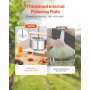 VEVOR Prensa de Vino de Frutas 12 L, 2 Barriles de Acero Inoxidable, Exprimidor Manual, para Hacer Sidra, Manzana, Uva, Tintura, Miel, Aceite de Oliva con Mango Triangular, 370 x 355 x 665 mm