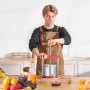 VEVOR Prensa de Vino de Frutas 1,65 L, 2 Barriles de Acero Inoxidable, para Sidra, Manzana, Uva, Tintura, Miel, Aceite de Oliva, con Mango en T para Cocina al Aire Libre y Hogar, 220 x 497 mm