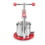 VEVOR Prensa de Vino de Frutas 1,65 L, 2 Barriles de Acero Inoxidable, para Sidra, Manzana, Uva, Tintura, Miel, Aceite de Oliva, con Mango en T para Cocina al Aire Libre y Hogar, 220 x 497 mm