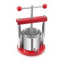 VEVOR Prensa de Vino de Frutas 1,65 L, 2 Barriles de Acero Inoxidable, para Sidra, Manzana, Uva, Tintura, Miel, Aceite de Oliva, con Mango en T para Cocina al Aire Libre y Hogar, 220 x 497 mm