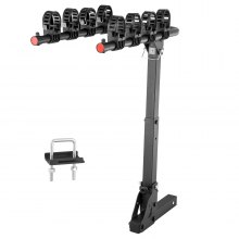 VEVOR Portabicicletas para 4 Bicicletas Portabicicletas con Enganche Capacidad de Carga Máxima de 68 kg Compatible con Receptores de 51 mm Soporte de Enganche para Automóviles SUV Autocaravana Camión, Interfaz rectangular