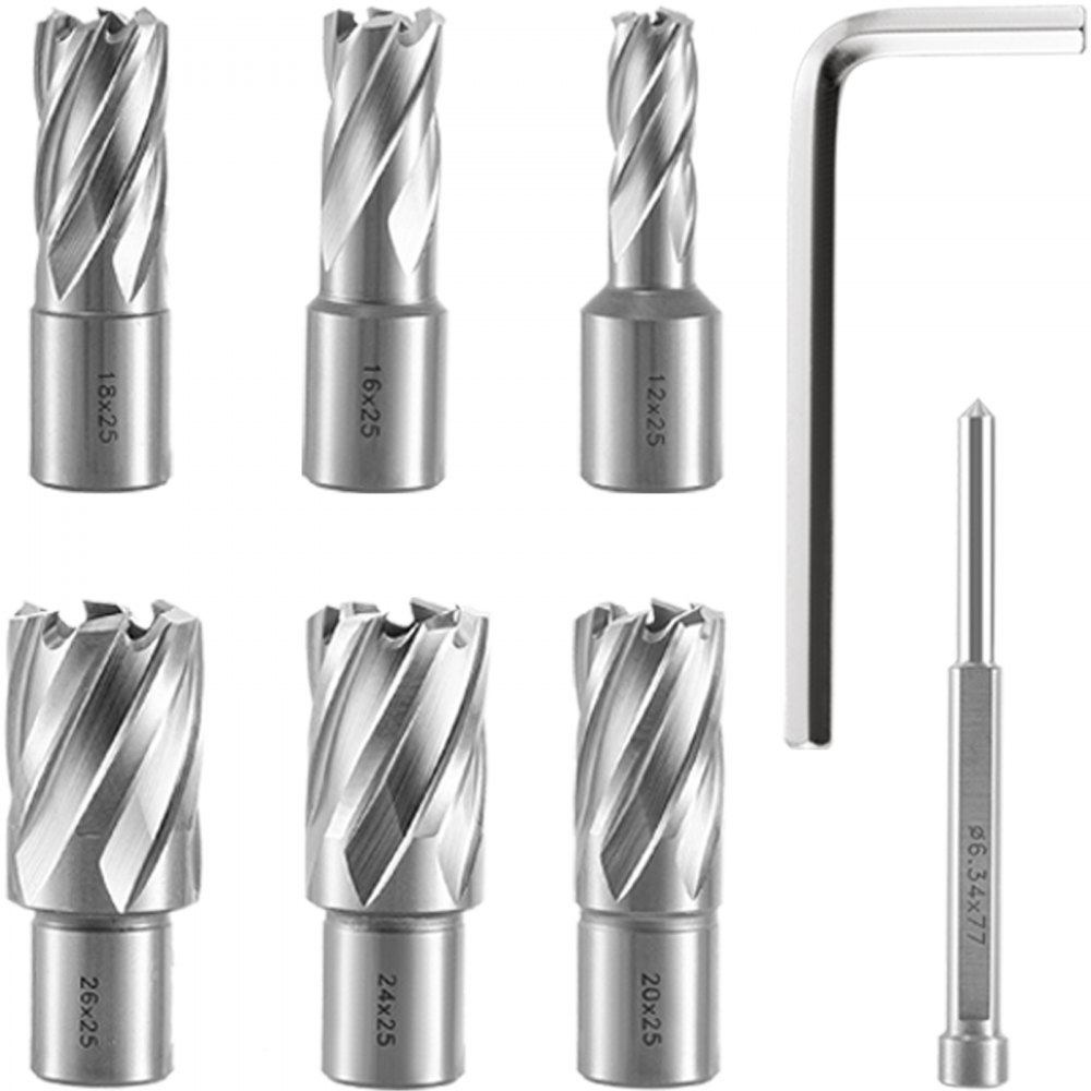 Vevor Taladro Magnético Máquina Perforadora De Diamante 12000n Con 6pcs Brocas