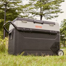 VEVOR Nevera Eléctrica Portátil de 53 L Nevera Camping de Viaje 12/24 V Cc 100-240 V Ca Nevera de Una Zona para Coche 0,6 kW.h Refrigerador Portátil