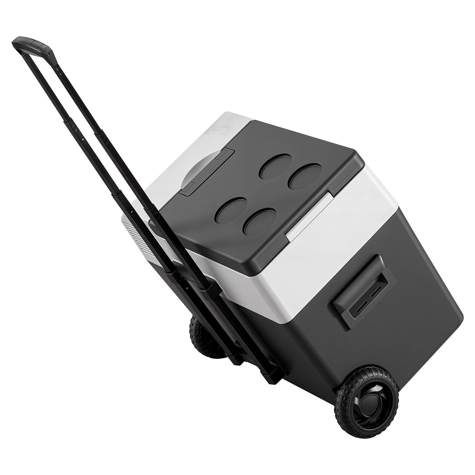 VEVOR Nevera Portátil para Coche 40 L con Compresor, Refrigerador para Coche Temperatura Ajustable de -22 a 10 °C, 12/24 V CC y 100-240 V CA, con Ruedas y Asa Retráctil, para Autocaravanas, Camping