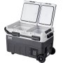 VEVOR Portable Car Refrigerator, 12 Volt Car Refrigerator Fridge, 40 L / 42.3 qt Dual Zone Portable Freezer, -4℉-68℉ Adjustable Temperature, Compressor Cooler for Home, Outdoor, Camping, RV, Car