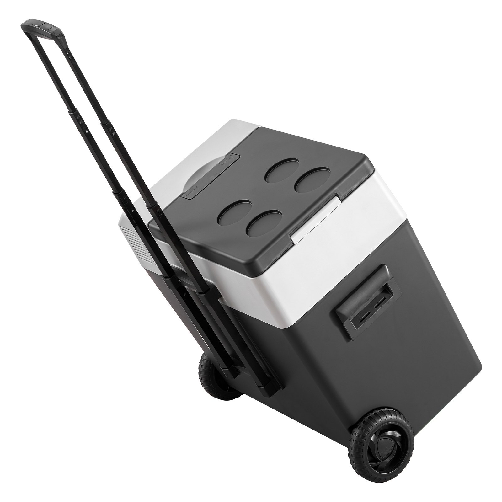 VEVOR Nevera Portátil para Coche 50 L con Compresor, Refrigerador para Coche Temperatura Ajustable de -22 a 10 °C, 12/24 V CC y 100-240 V CA, con Ruedas y Asa Retráctil, para Autocaravanas, Camping
