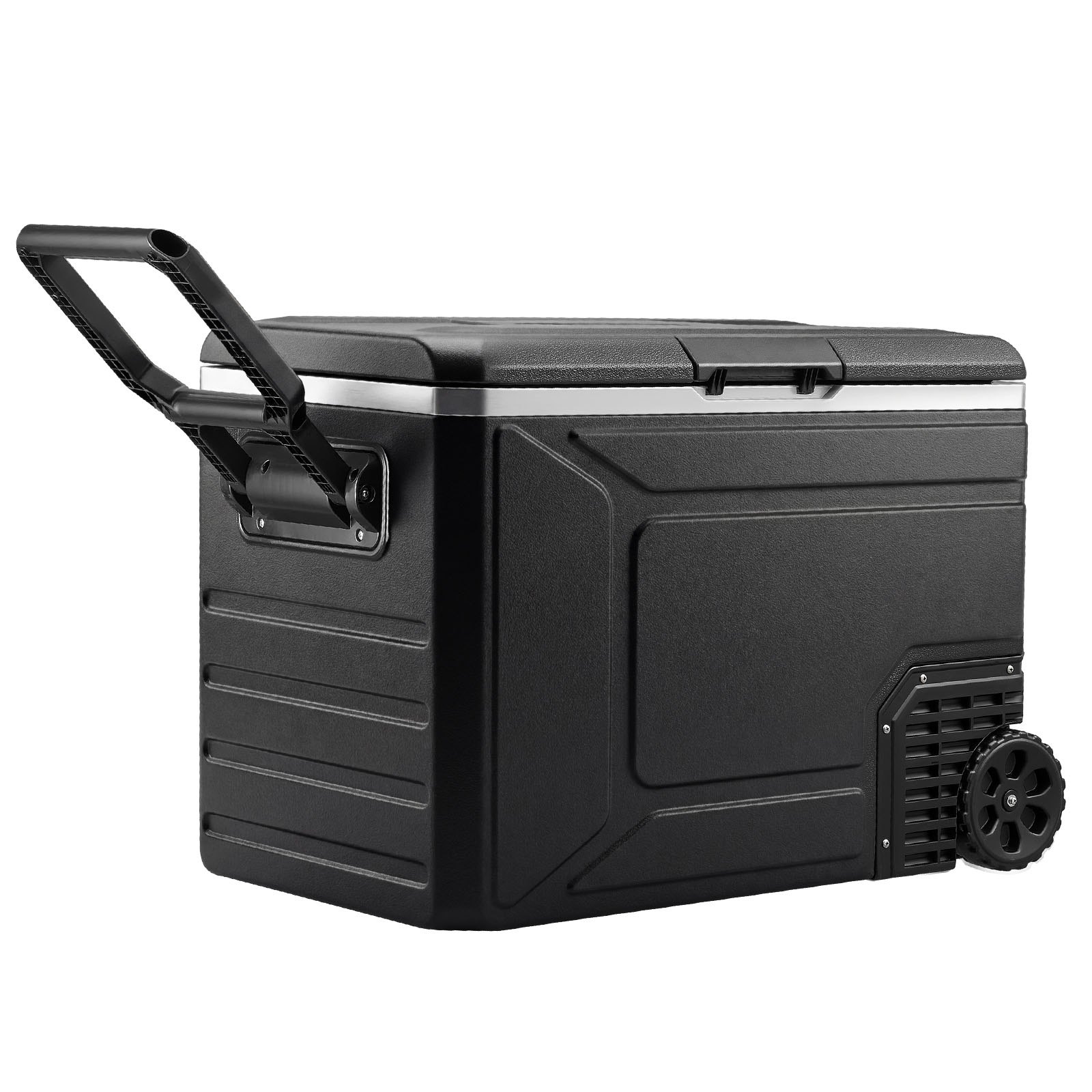 VEVOR Nevera Portátil para Coche 78 L con Compresor, Refrigerador para Coche Temperatura Ajustable de -20 a 20 °C, 12/24 V CC y 100-240 V CA, con Ruedas y Asa, para Autocaravanas, Camping, Viajes