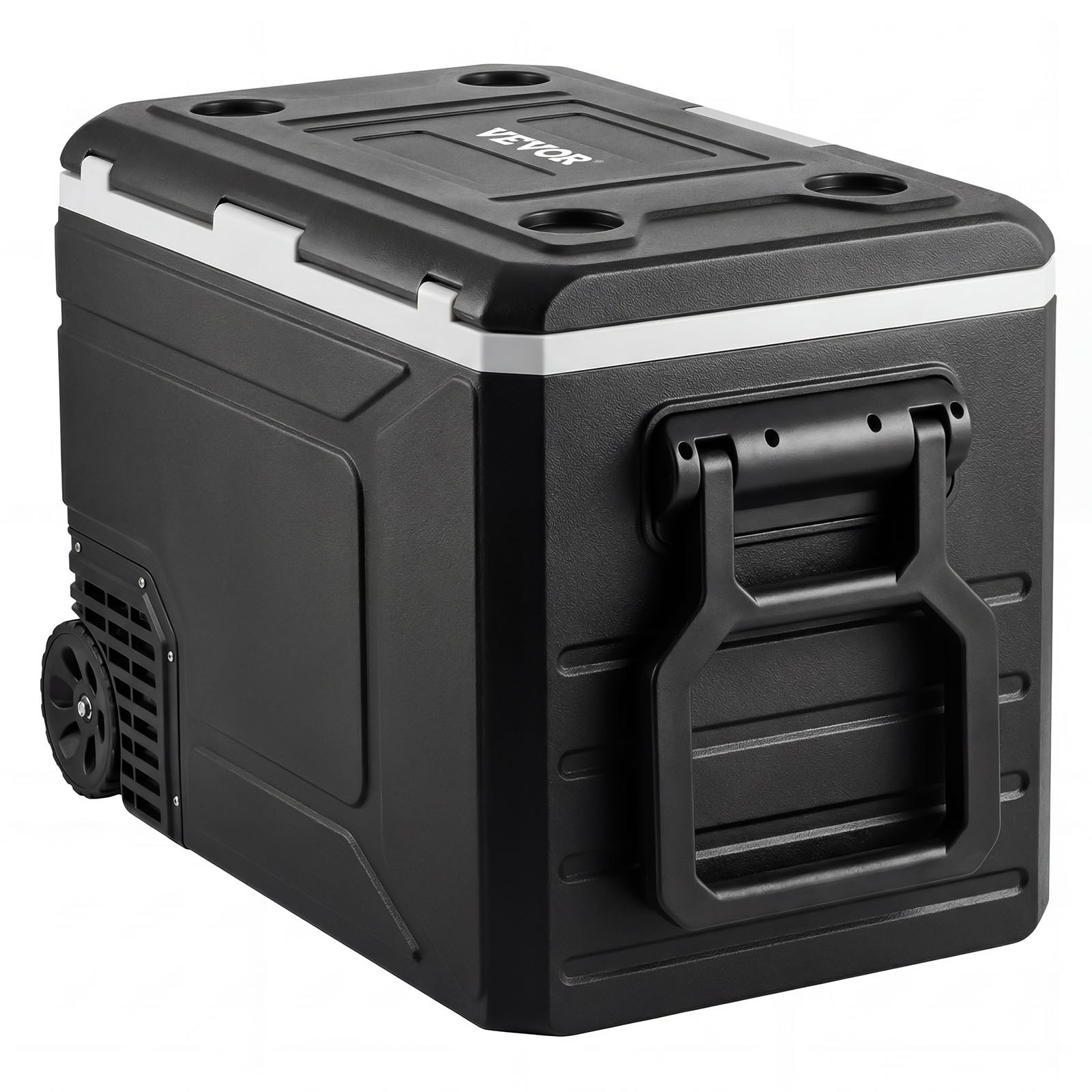 VEVOR Nevera Portátil para Coche 78 L con Compresor, Refrigerador para Coche Temperatura Ajustable de -20 a 20 °C, 12/24 V CC y 100-240 V CA, con Ruedas y Asa, para Autocaravanas, Camping, Viajes