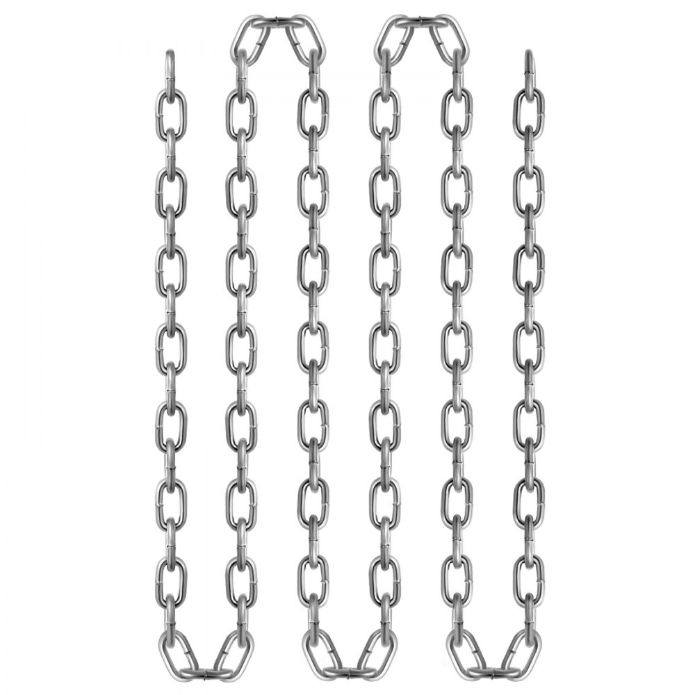 VEVOR Cadena robusta galvanizada grado 30 placa de zinc diámetro 4,8mm largo 15m