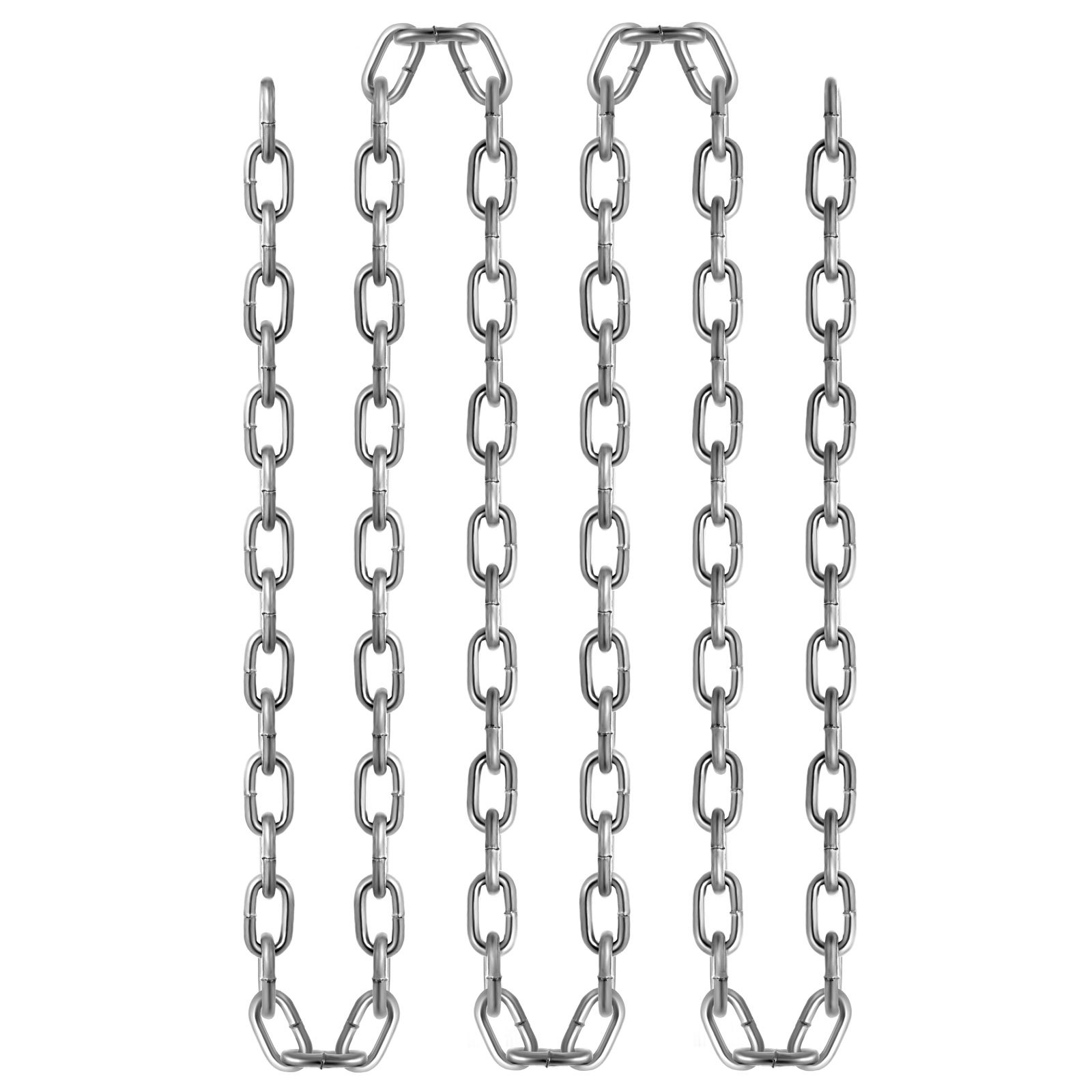 VEVOR Cadena robusta galvanizada grado 30 placa de zinc diámetro 4,8mm largo 15m