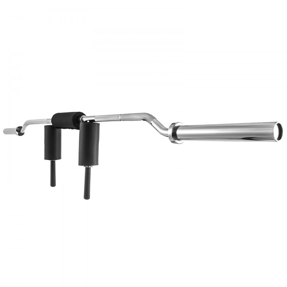 VEVOR Barra Pesas de Acero Capacidad hasta 317,51 kg, Barra Pesas Musculación Longitud Total 221,28 cm, Barra Olímpica Diámetro Curvas 5 cm, Barra Gimnasio Multiuso de Pesas Diámetro Área Media 3 cm