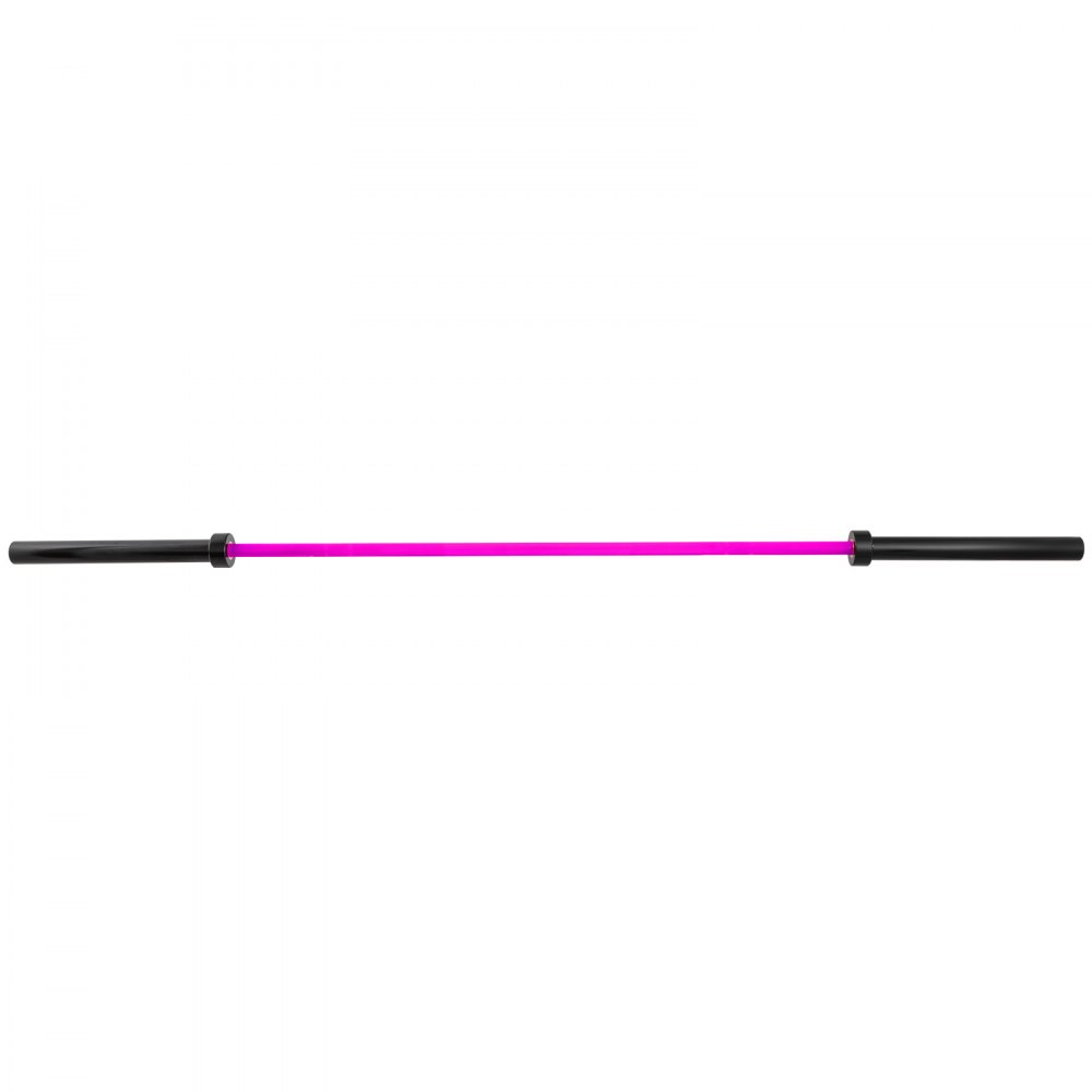 VEVOR Barra Olímpica Rosa Levantamiento de Pesas Ideal para Dar Forma a Los Músculos Fortalecer Las Sentadillas y Las Estocadas Apto para Familias Gimnasios, Oficinas, Etc.