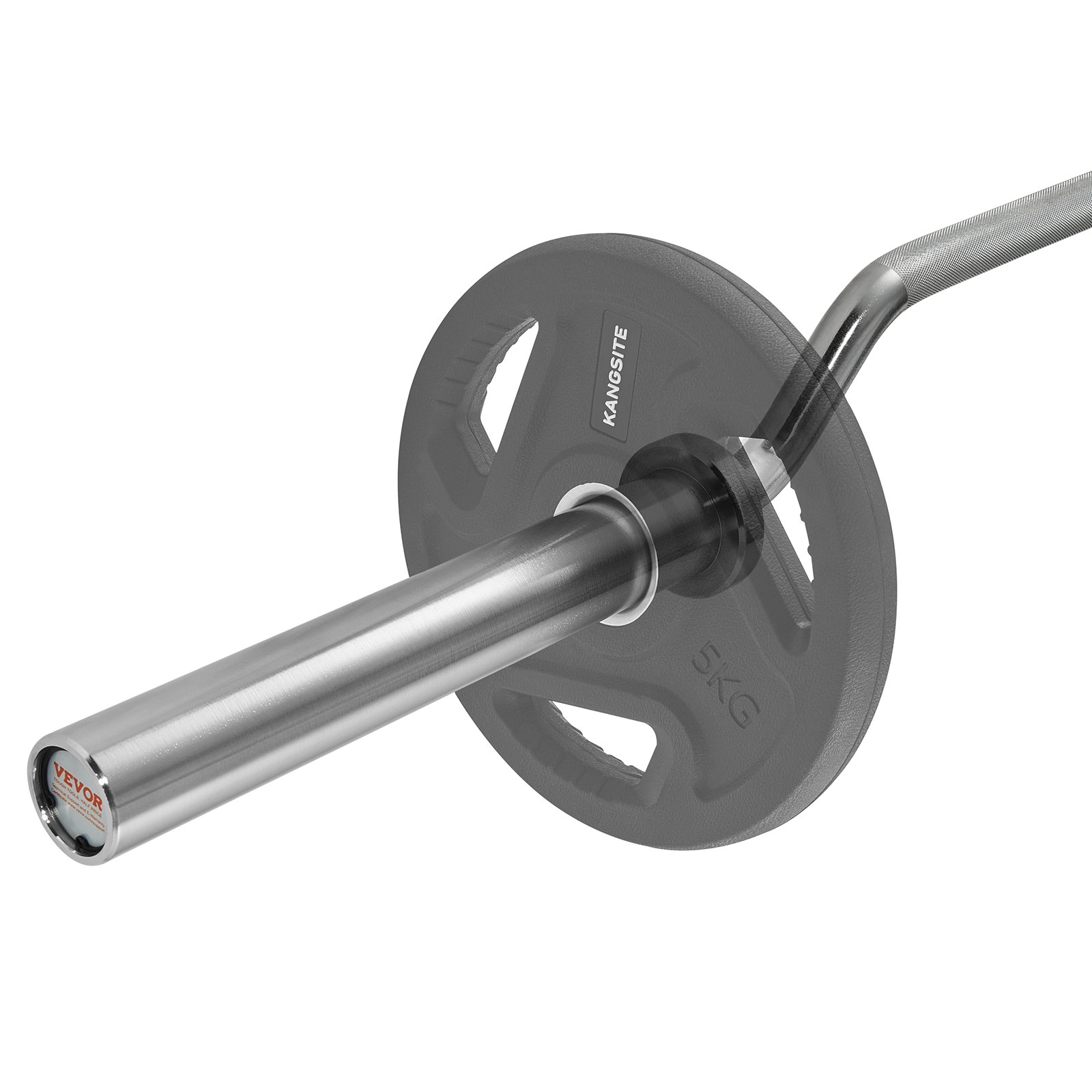 VEVOR Barra de Mancuernas Longitud 218cm Barra de Levantamiento de Pesas Carga 315kg con 2 Asas Acolchado de Espuma en los Hombros para Entrenamiento de Sentadillas Flexión de Piernas Fitness Gimnasio