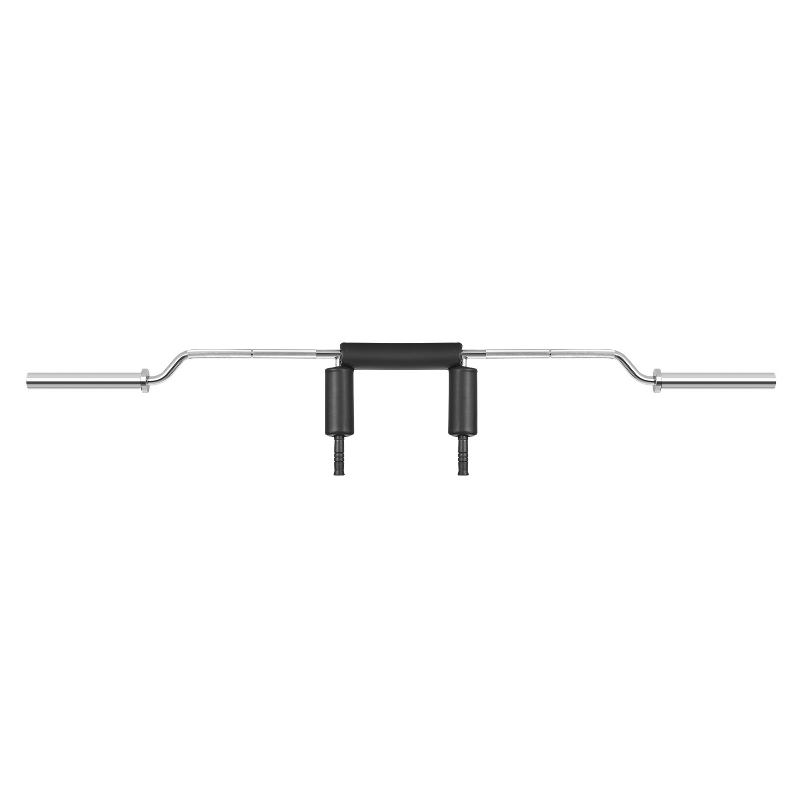VEVOR Barra de Mancuernas Longitud 218cm Barra de Levantamiento de Pesas Carga 315kg con 2 Asas Acolchado de Espuma en los Hombros para Entrenamiento de Sentadillas Flexión de Piernas Fitness Gimnasio